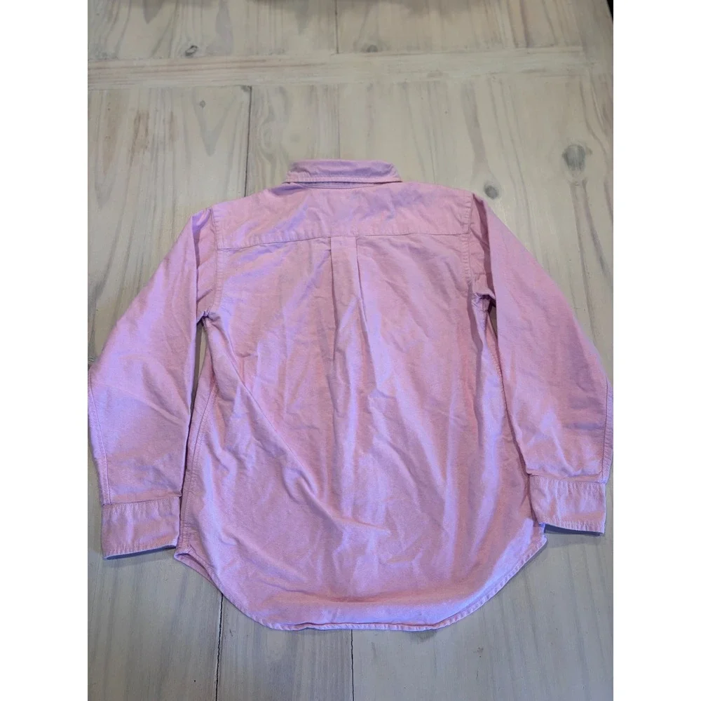 Ralph Lauren Kids Pink Oxford Button Down Shirt Size 12 Long Sleeve Pony Logo